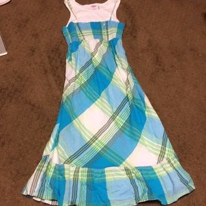Justice Maxi sundress 10 size Girls plaid style dress EUC